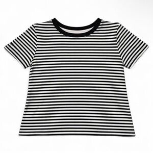 “a.n.a” Classic Black & White Stripe Tee